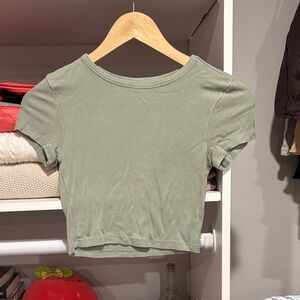 Zara Light Green Crop Top